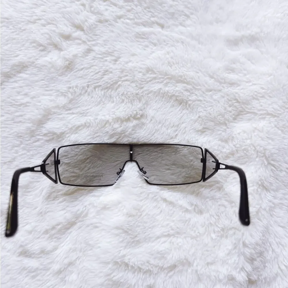 Shane Clear Black Wrap-Around Sunglasses